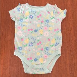 FREE 😊 Garanimals Blue and Yellow Floral Bodysuit One Piece size 3-6m